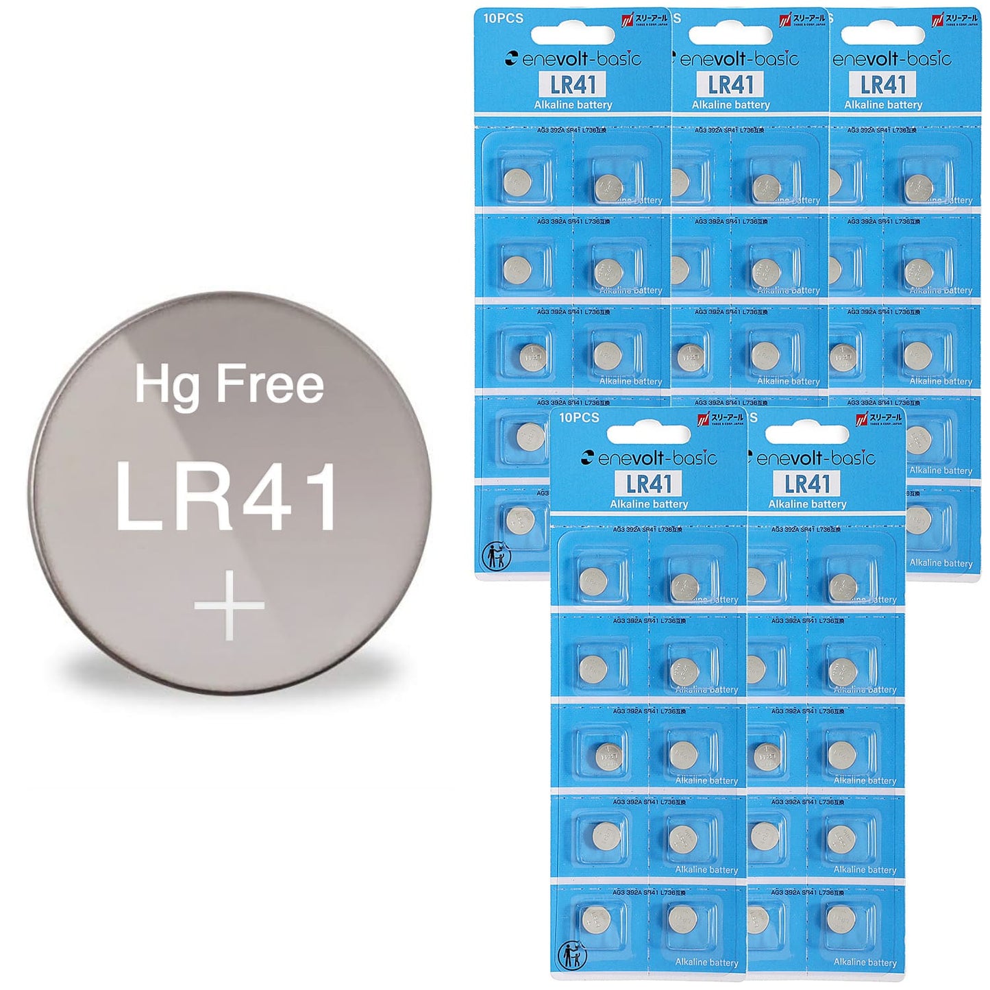【送料無料】 enevolt エネボルト ボタン電池 LR41 コイン電池