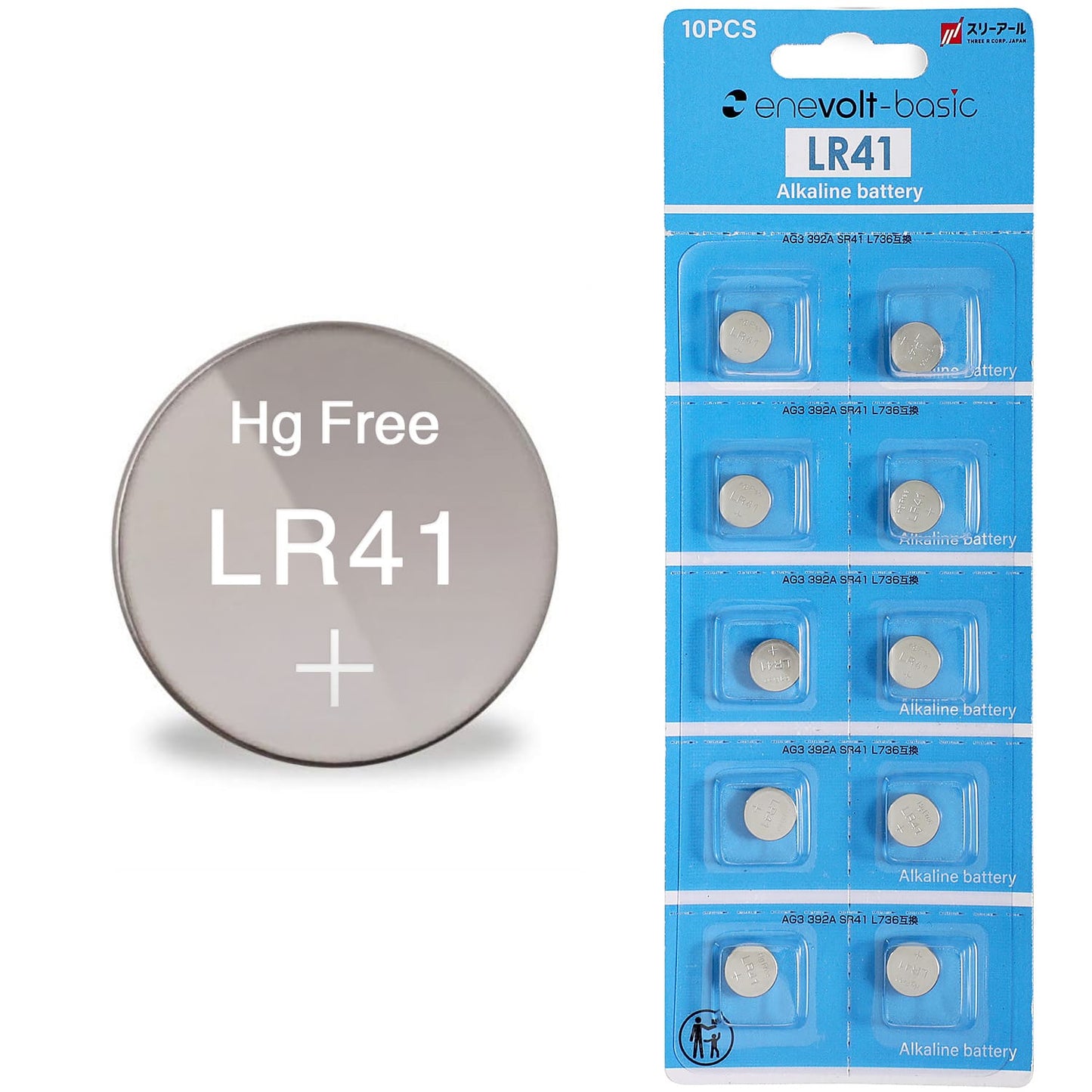 【送料無料】 enevolt エネボルト ボタン電池 LR41 コイン電池