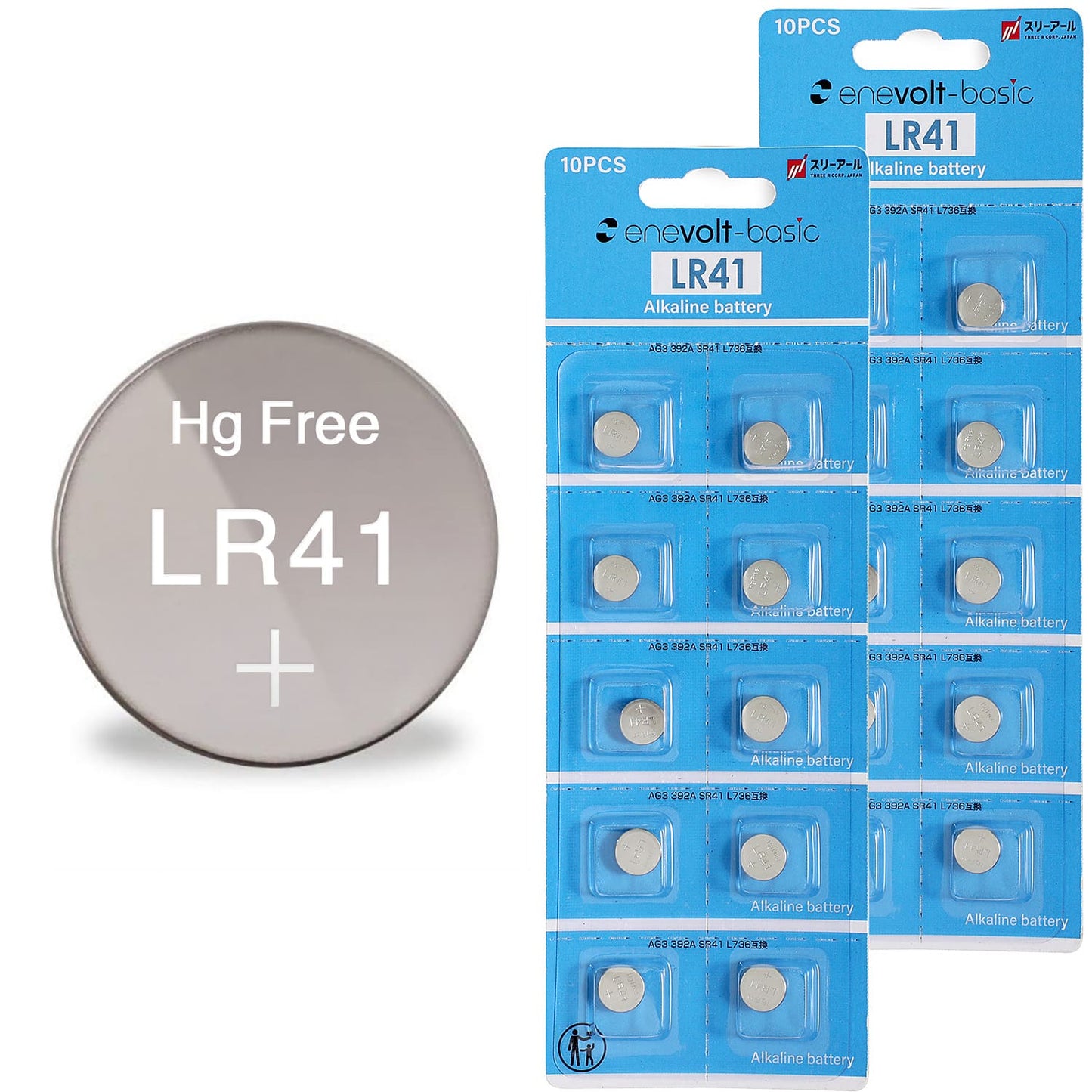 【送料無料】 enevolt エネボルト ボタン電池 LR41 コイン電池