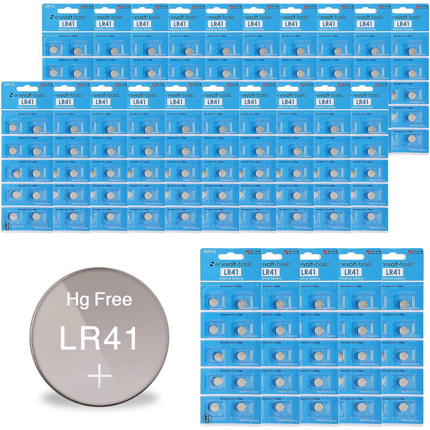 【送料無料】 enevolt エネボルト ボタン電池 LR41 コイン電池