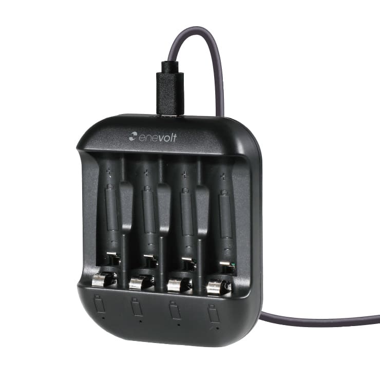 enevolt （エネボルト） | ニッケル水素充電池USB充電器 単3形・単4形