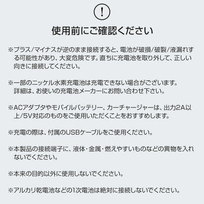 enevolt エネボルト 2Way USB充電器 単3 単4 8本用