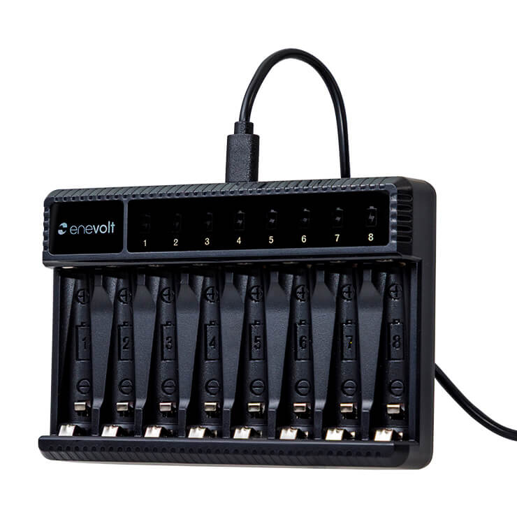 enevolt エネボルト 2Way USB充電器 単3 単4 8本用