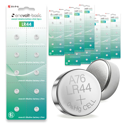 Alkaline button battery enevolt basic LR44 1.5V set of 10