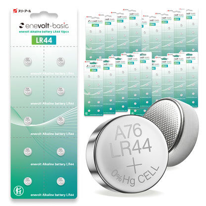 Alkaline button battery enevolt basic LR44 1.5V set of 10