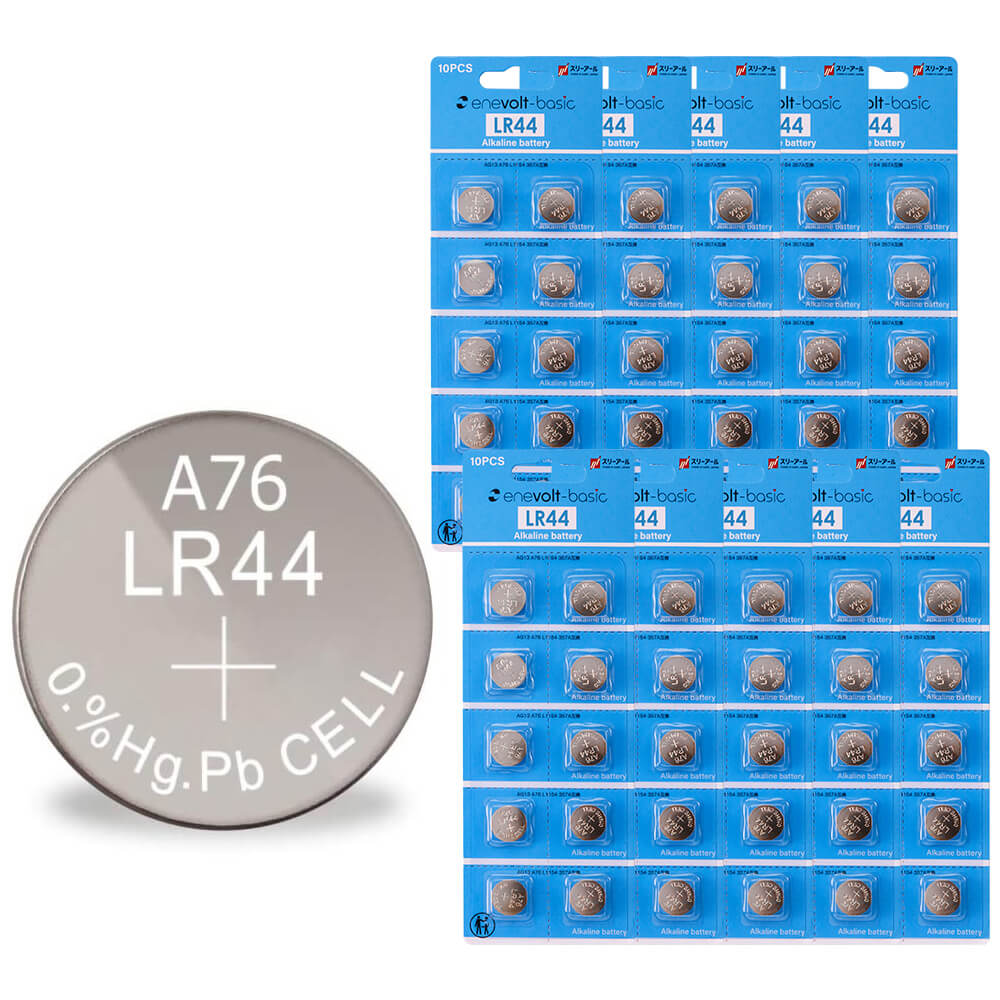 Alkaline button battery enevolt basic LR44 1.5V set of 10