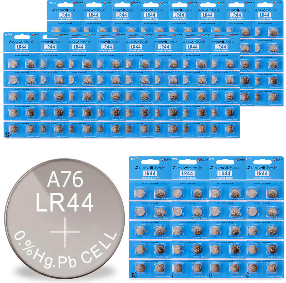 Alkaline button battery enevolt basic LR44 1.5V set of 10