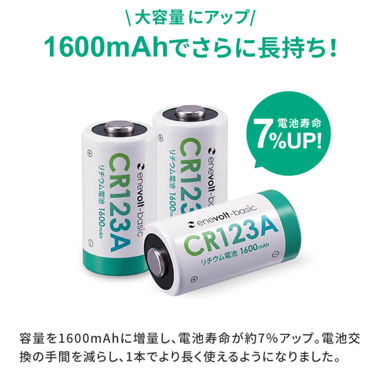 【送料無料】 リチウム電池 enevolt basic （エネボルト ベーシック） CR123A 3V 2個セット