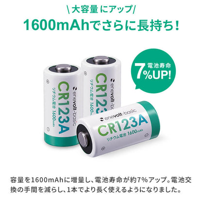 【送料無料】 リチウム電池 enevolt basic （エネボルト ベーシック） CR123A 3V 2個セット