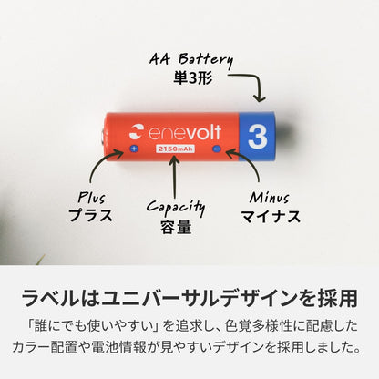 니켈 수소 충전지 enevolt (에너볼트) 단 3형 2150mAh 8개 &amp; 단 4형 950mAh 8개 세트 