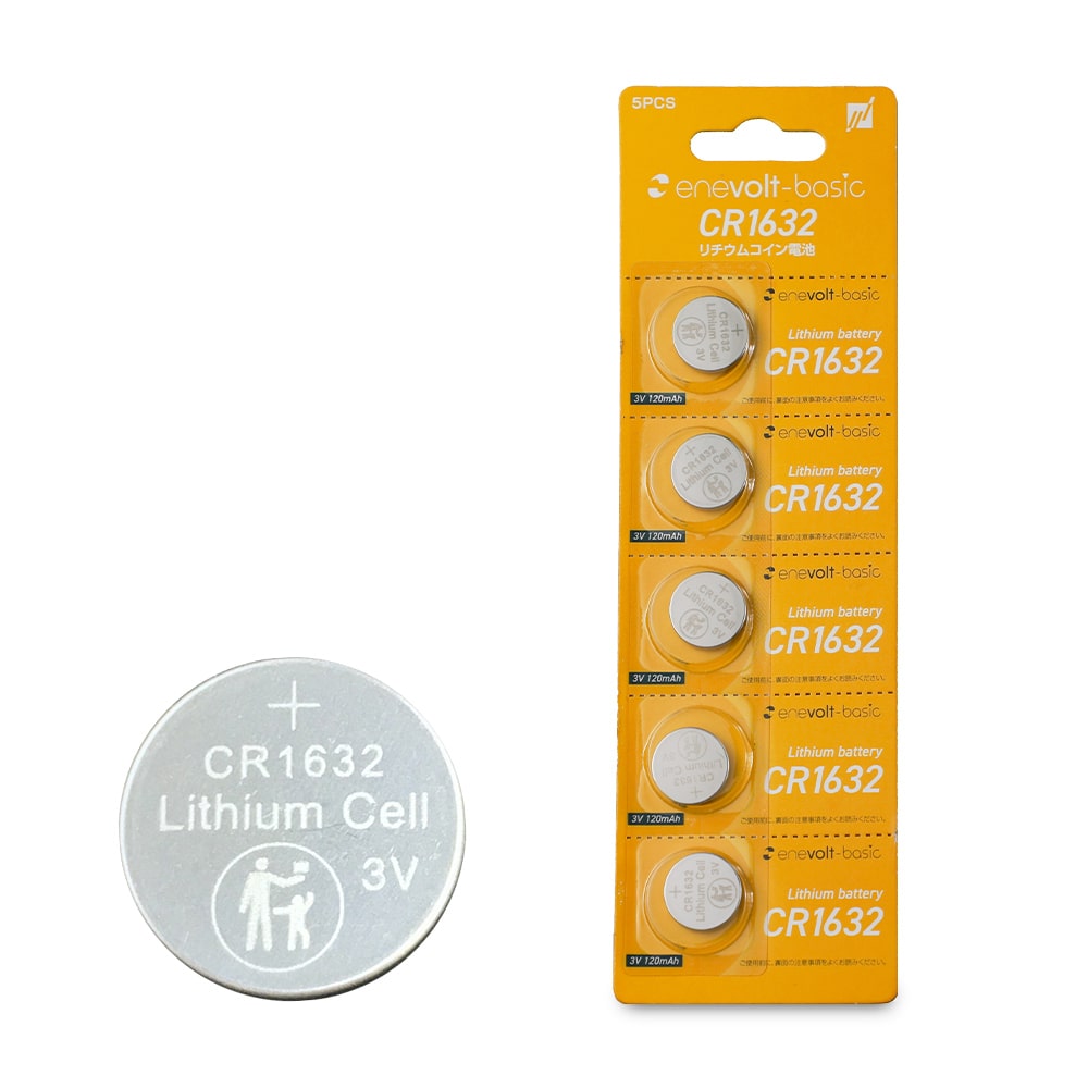 리튬 코인 배터리 enevolt basic (에너볼트 베이직) CR1632 3V 120mAh 5개 세트 