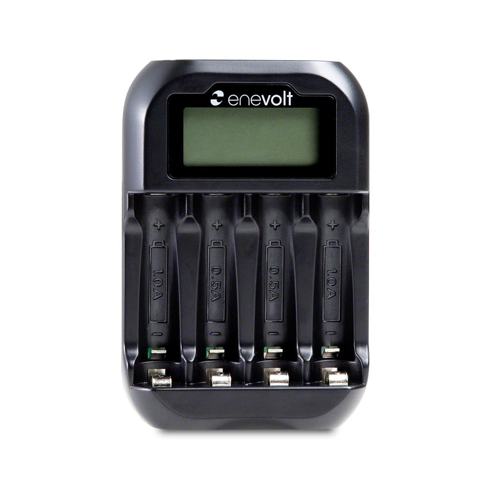 ニッケル水素充電池USB充電器 単3形・単4形専用 4本用 ディスプレイ付き